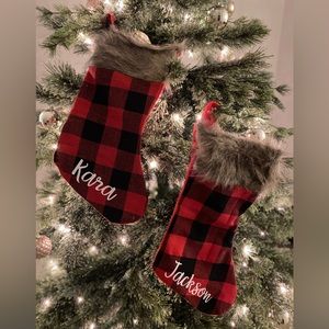 Customized Buffalo Plaid Stockings